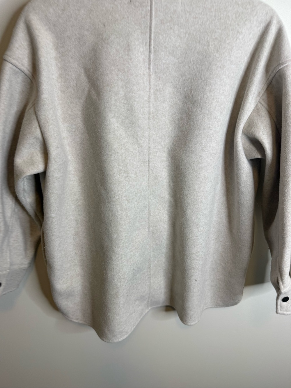 Zara Cream Utility Shacket with Front Flap Pockets sweater jackets size xs - Picture 6 of 7